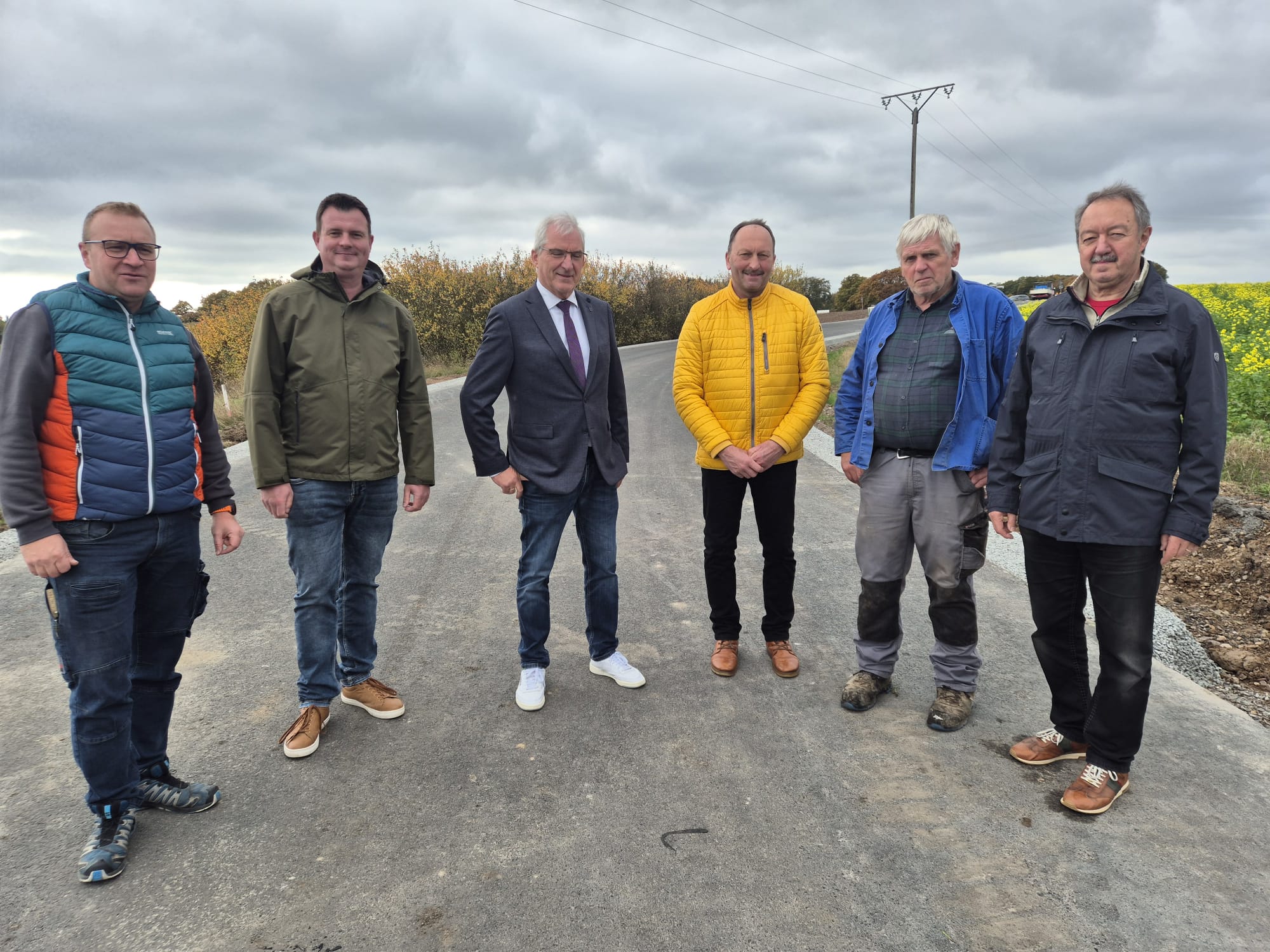 Von links: Matthias Kubat (Fraktionsvorsitzender der CDU Vhl), Martin Obst (Gemeindeverbandsvorsitzender CDU Vhl), Karl-Friedrich Frese (erster Kreisbeigeordneter), Axel Bock (Fraktionsmitglied der CDU Vhl), Heinrich Klein (stellv. Gemeindeverbandsvors
